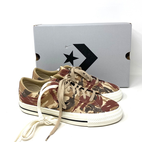 Converse One Star Pro OX Low Top Brown Khaki Women’s Canvas Sneakers A03679C - Picture 2 of 11